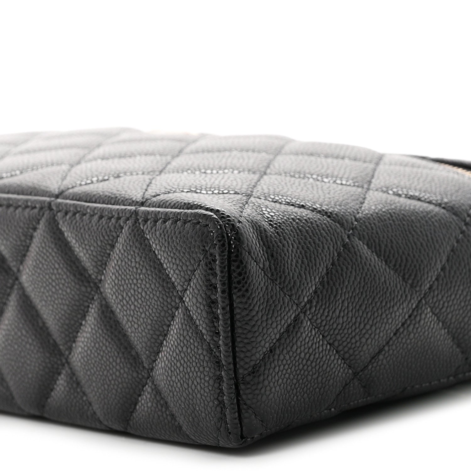 Chanel Caviar Quilted Large Top Handle Slim Vanity With Chain Black 9 of 9