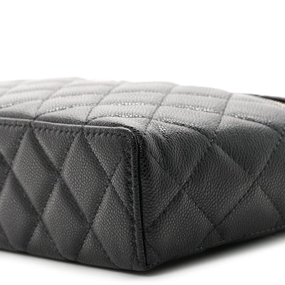 Chanel Caviar Quilted Large Top Handle Slim Vanity With Chain Black 9 of 9