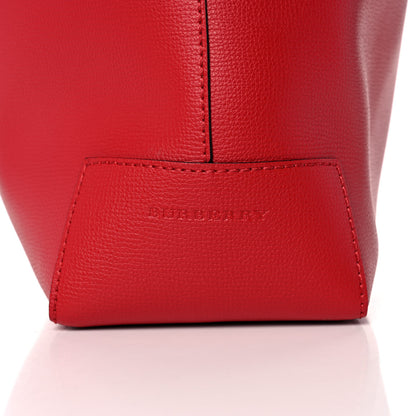 Burberry Grainy Calfskin Haymarket Check Small Reversible Tote Red 11 of 18