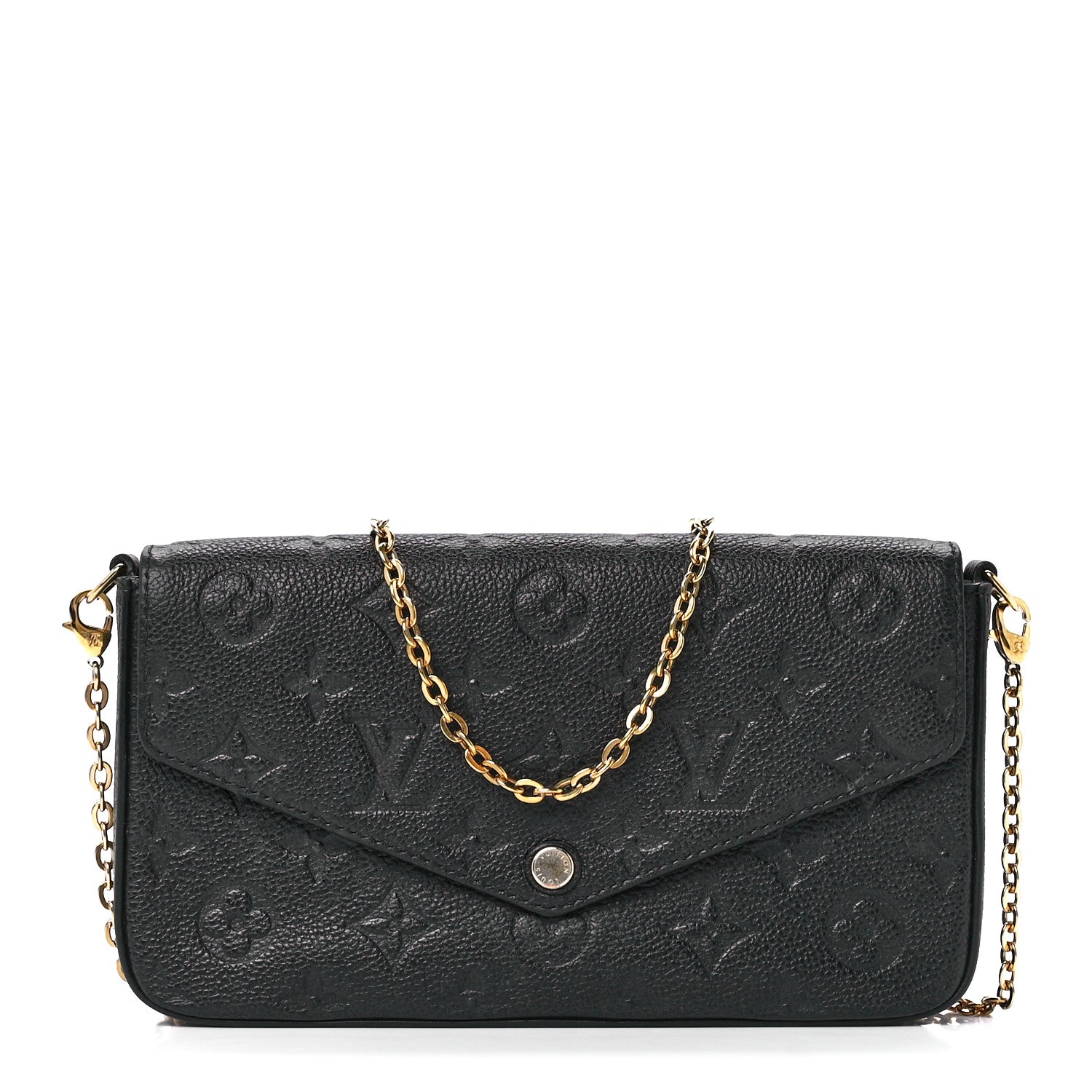 Louis Vuitton Empreinte Pochette Felicie Chain Wallet Black 3 of 14
