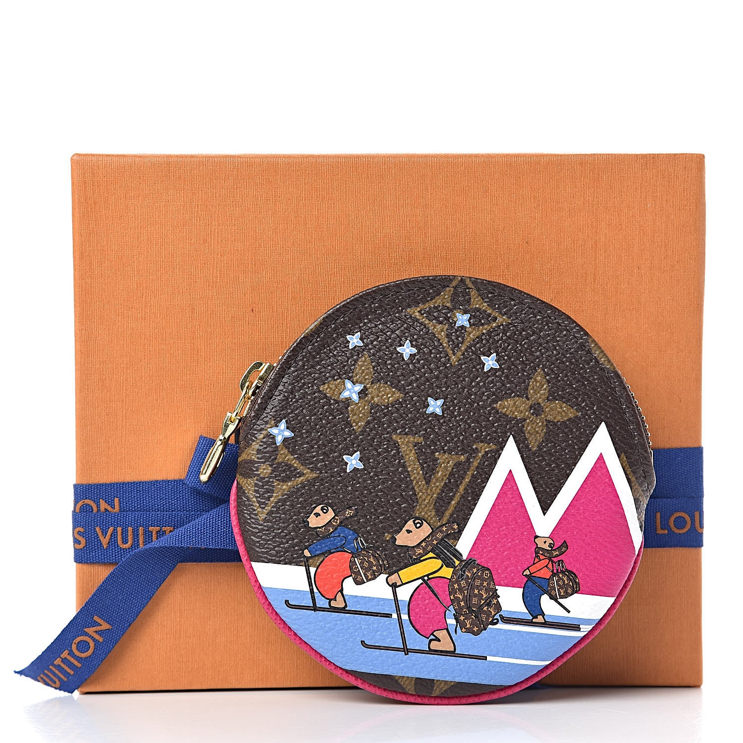 Louis Vuitton Monogram 2018 Christmas Animation Round Coin Purse 8 of 8