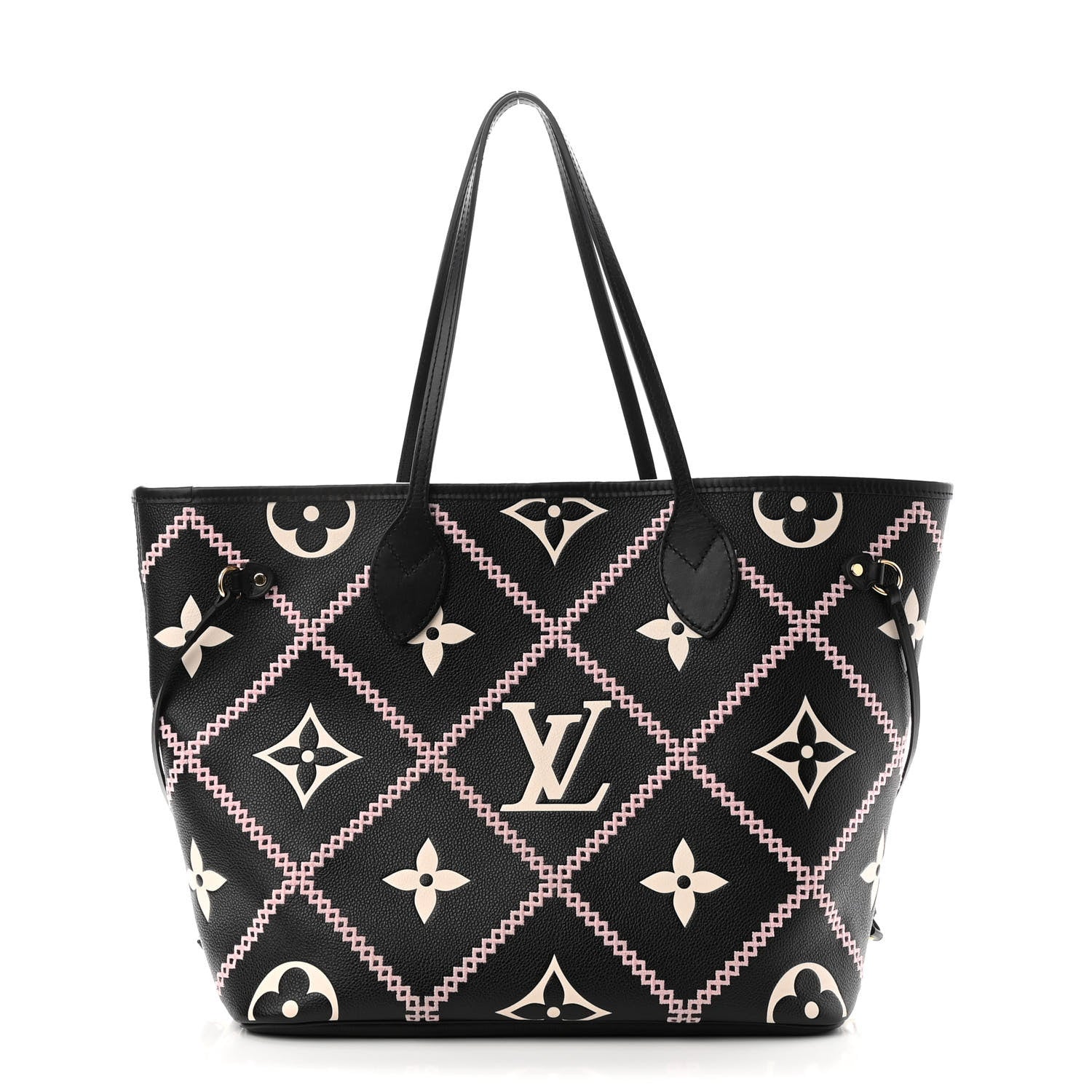 Louis Vuitton Empreinte Monogram Giant Broderies Neverfull MM Black 3 of 10