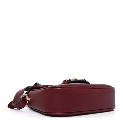 Gucci Arabella Calfskin Horsebit 1955 Soft Small Shoulder Bag Rosso Ancora 4 of 9