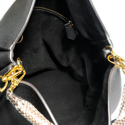 Louis Vuitton Veau Cachemire Python Babylone MM Black 8 of 8