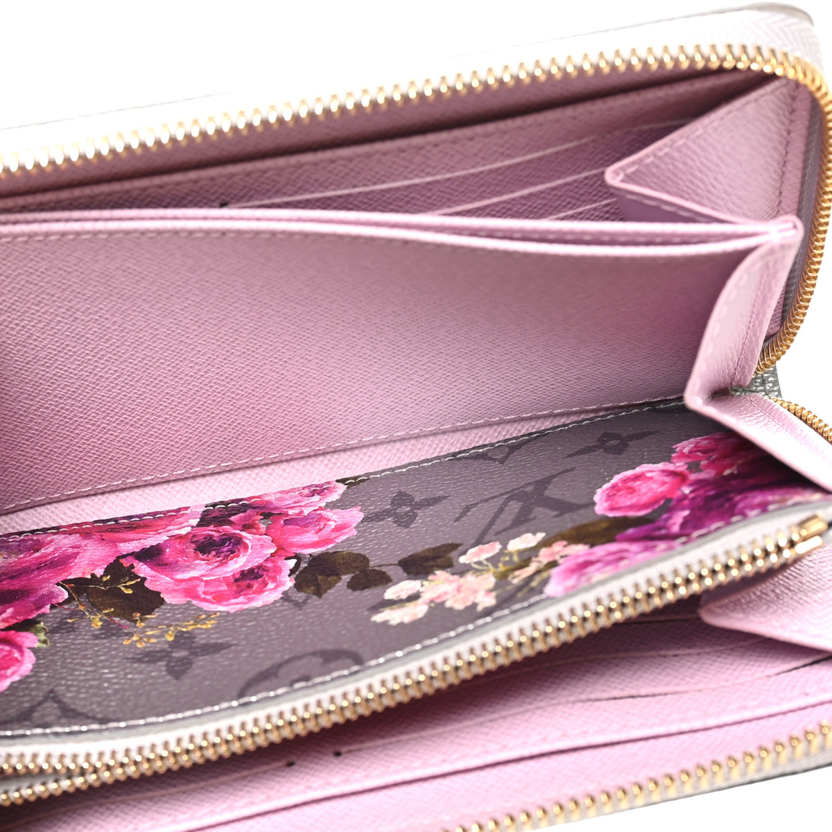 Louis Vuitton Metallic Monogram LV Garden Zippy Wallet Silver 5 of 8