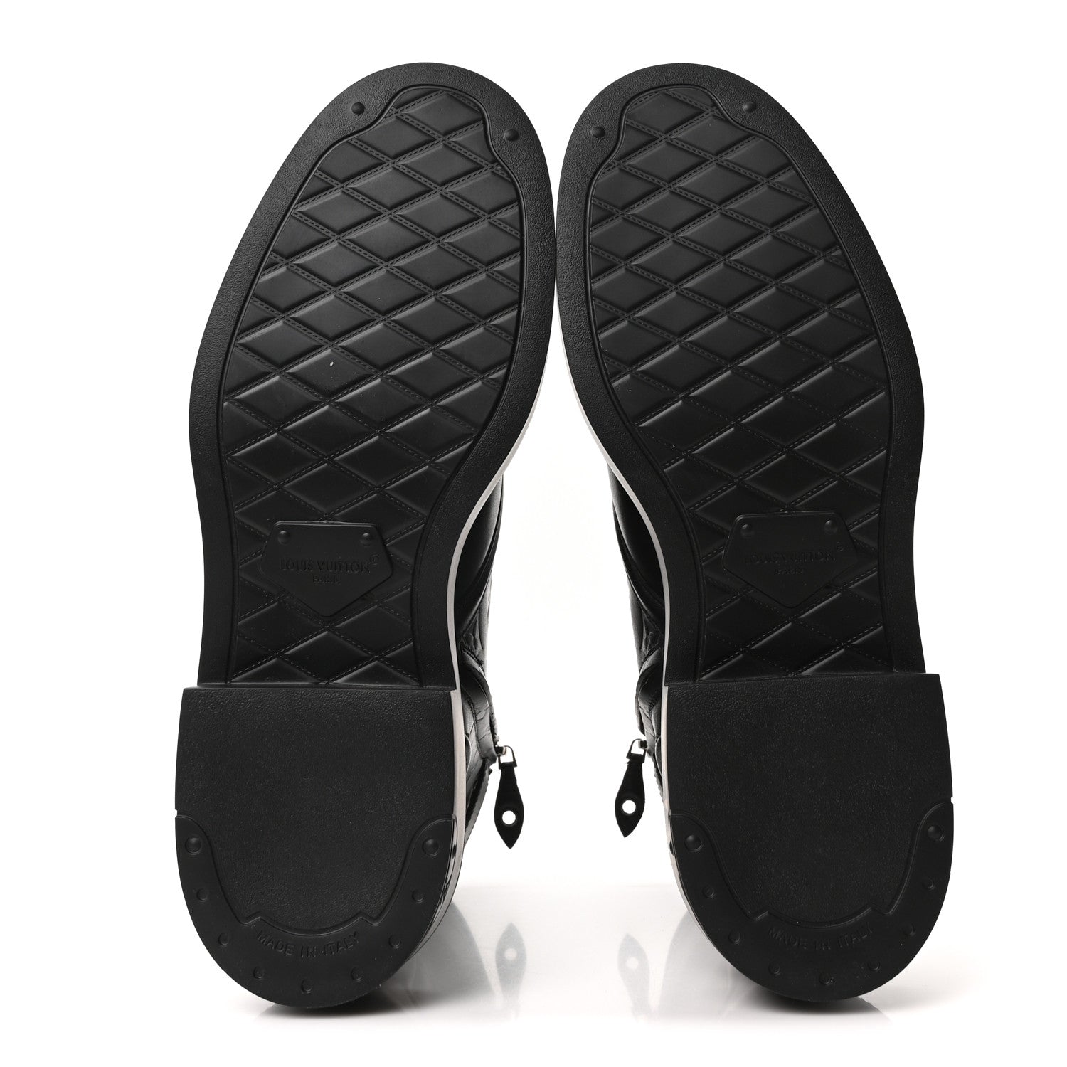 Louis Vuitton Calfskin Monogram Debossed Citizen Flat Ranger Boots 42 Black 6 of 10