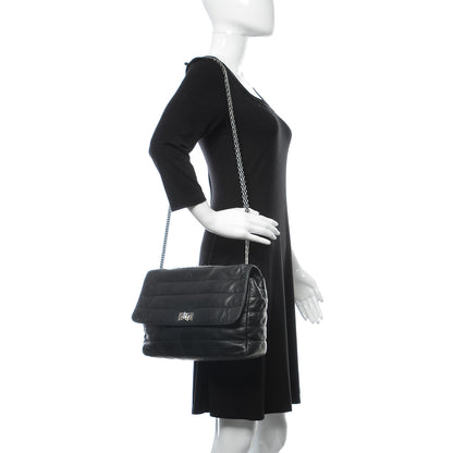Chanel Lambskin Horizontal Quilt Mademoiselle Flap Black 2 of 10