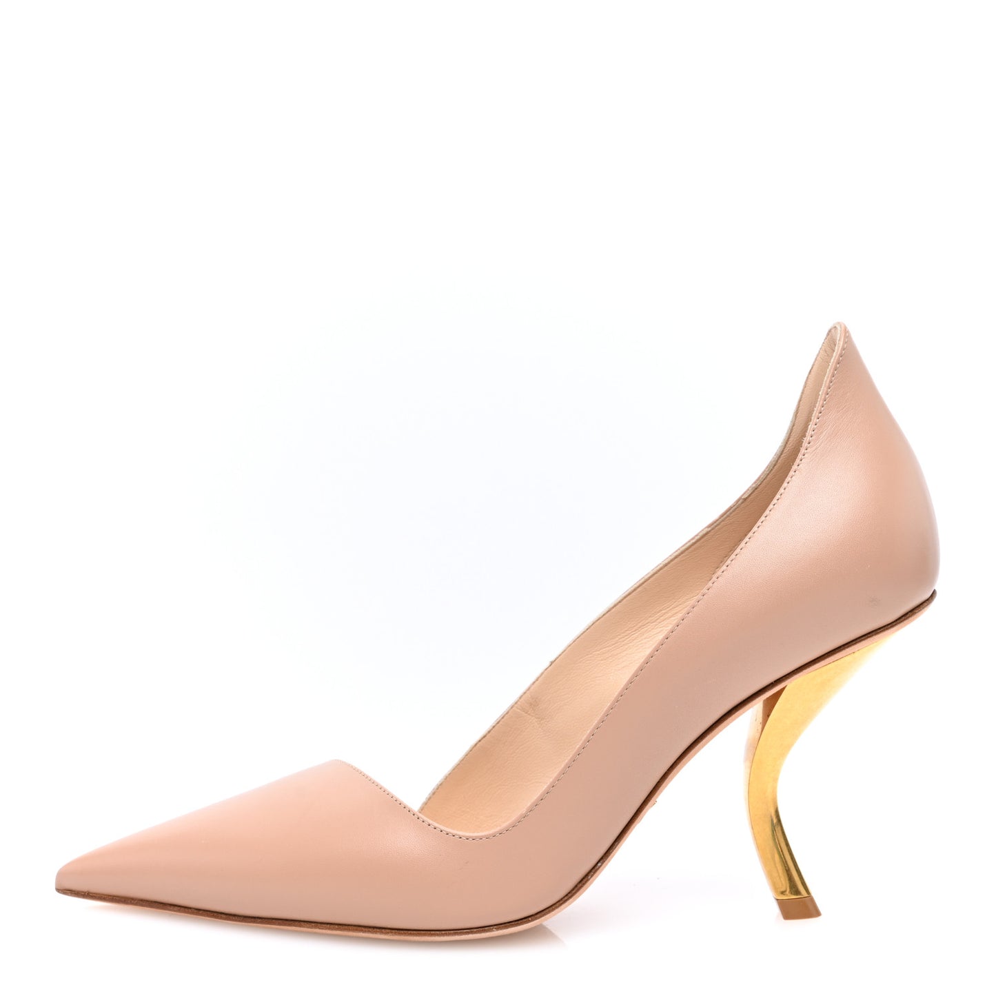 Calfskin Pointed Tote J Adior Pumps 38 Nude