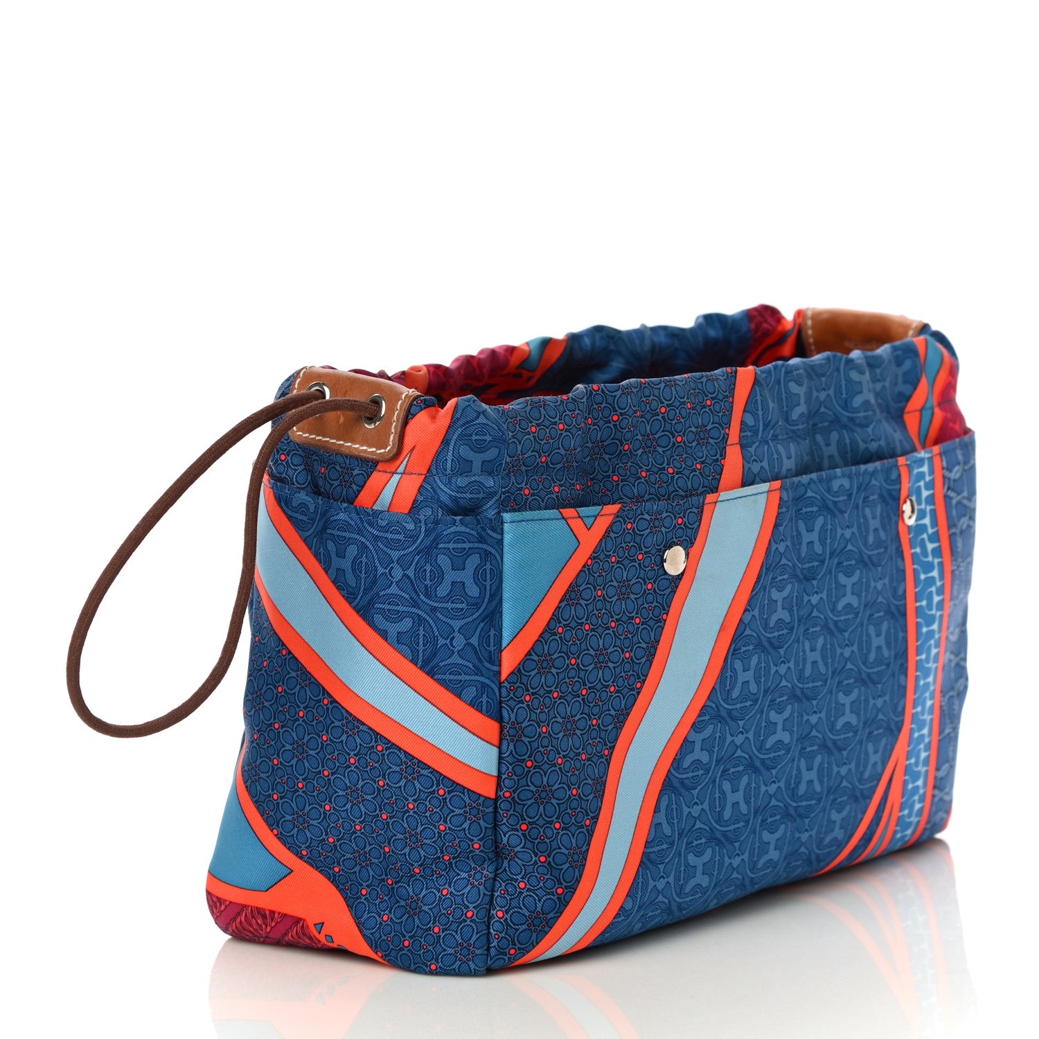 Hermes Silk Carre en Cravates Fourbi 25 MM Pouch Bleu Saphir 3 of 13