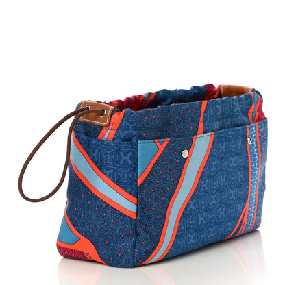 Hermes Silk Carre en Cravates Fourbi 25 MM Pouch Bleu Saphir 3 of 13