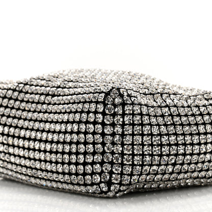 Alexander Wang Mesh Crystal Rhinestone Mini Heiress Pouch Black Silver 9 of 11