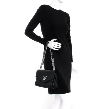 Louis Vuitton Soft Calfskin My Lockme Chain Bag BB Black 3 of 8
