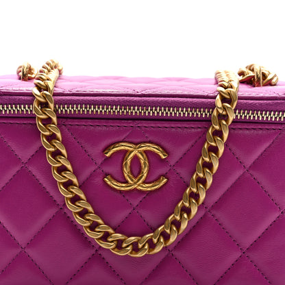 Chanel Lambskin Quilted Small Pillow Crush Vanity Case With Chain Purple 8 of 10