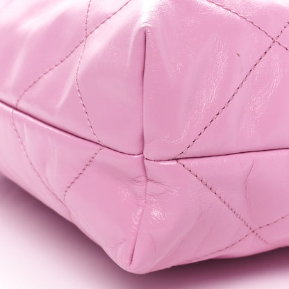 Chanel Shiny Calfskin Quilted Small Chanel 22 Pink 11 of 11