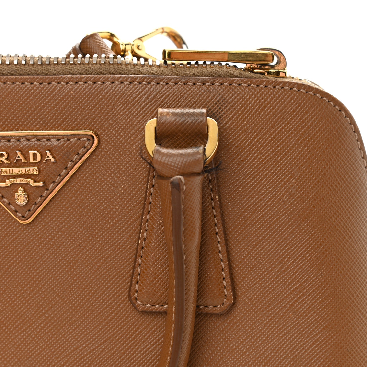 Prada Saffiano Lux Small Promenade Tote Caramel 12 of 19