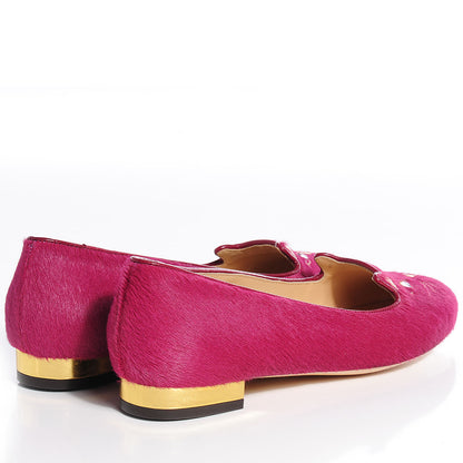 FASHIONPHILE CHARLOTTEOLYMPIAPonyHairKittyFlats37Fuchsia 3 of 6