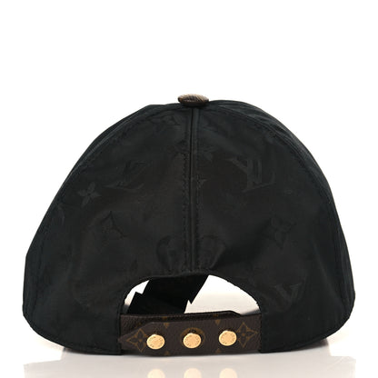 Louis Vuitton Polyester Silk Monogram LV Get Ready Cap L Black 5 of 8