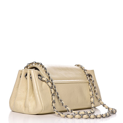 Chanel Distressed Patent Calfskin Frame Accordion Flap White 3 of 11