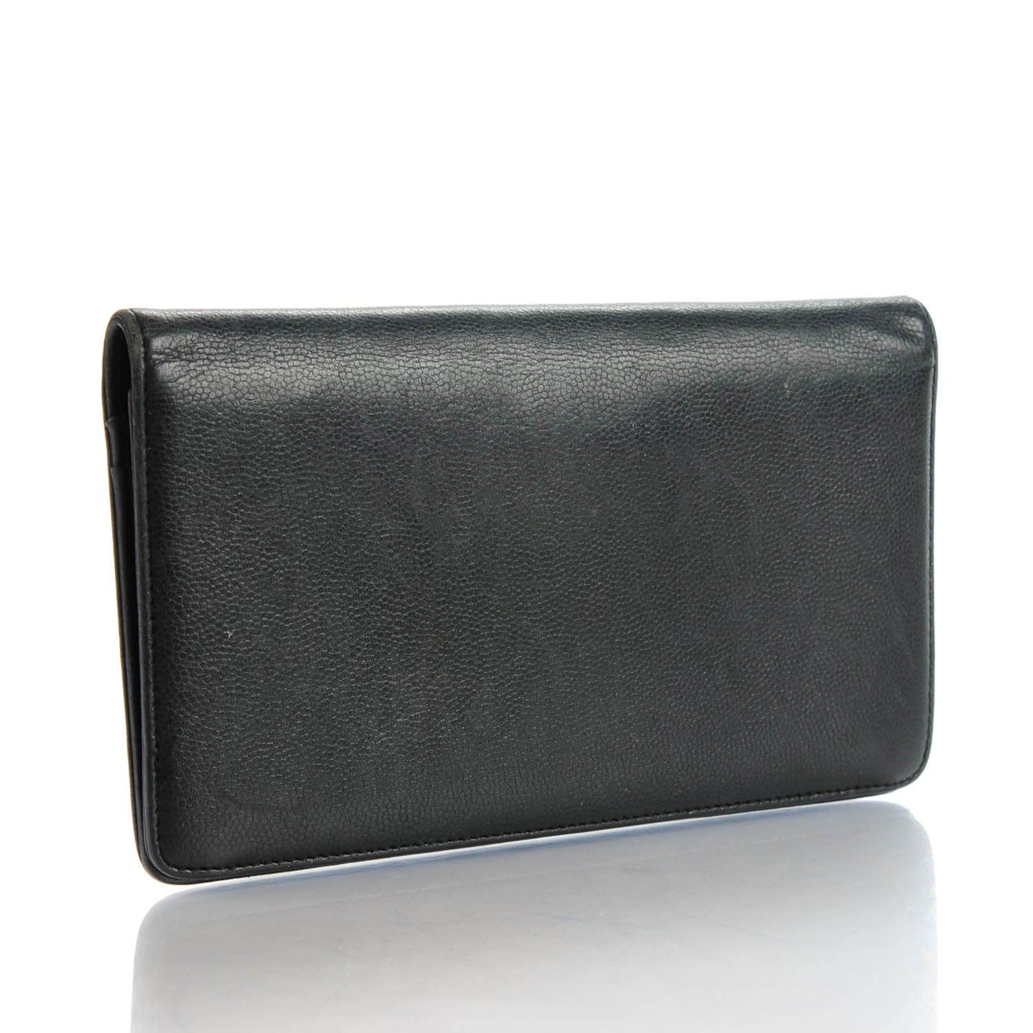 Chanel Caviar Sevruga Yen Wallet Black 3 of 9