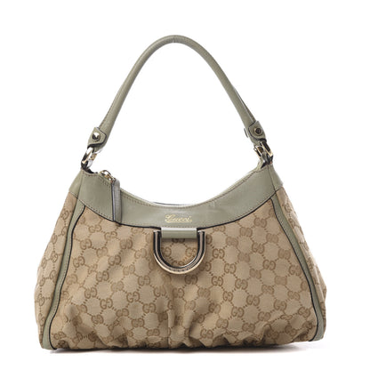 Gucci Monogram Medium D Gold Ring Hobo Mint Green 1 of 15