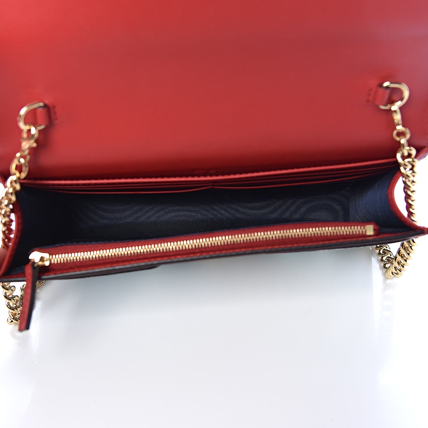 GG Supreme Monogram Blooms Chain Wallet Blue
