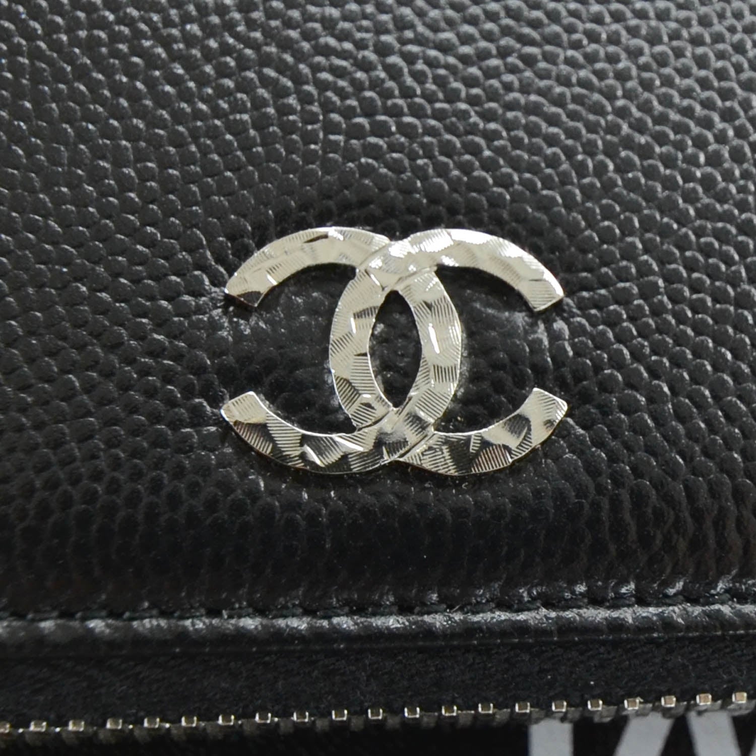 Chanel Caviar Zip Around Wallet Black 6 of 8