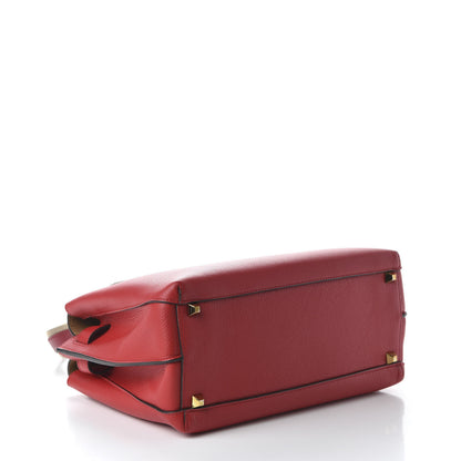 MCM Grained Calfskin Medium Milla Tote Ruby Red 5 of 9