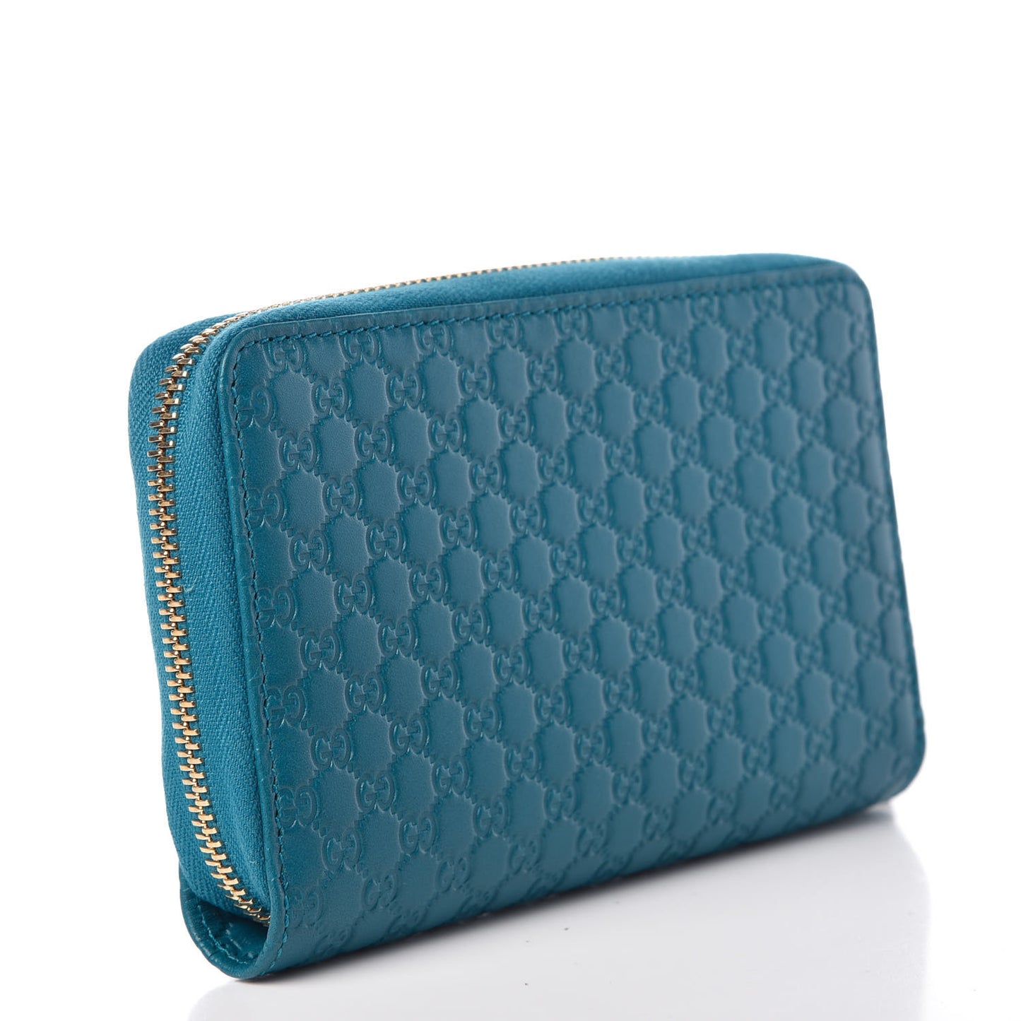 Microguccissima Zip Around Organizer Wallet Deep Cobalt