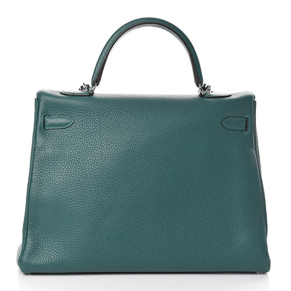 Hermes Togo Kelly Retourne 35 Malachite 4 of 33