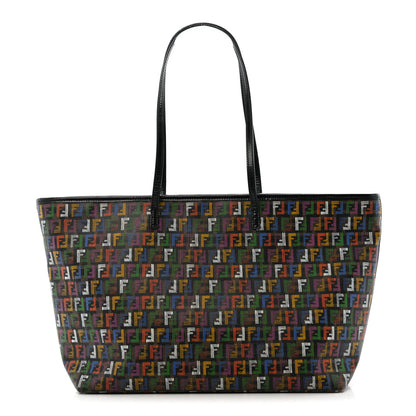 Fendi Zucca Spalmati Patent Zucchino Screen Print Medium Roll Tote Tobacco Multicolor Black 1 of 14