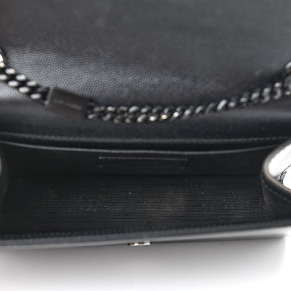 Saint Laurent Grain De Poudre Small Monogram Kate Satchel Black 7 of 9