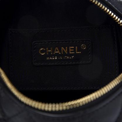 Chanel Lambskin Quilted Small Perfect Meeting Hobo Black 12 of 14