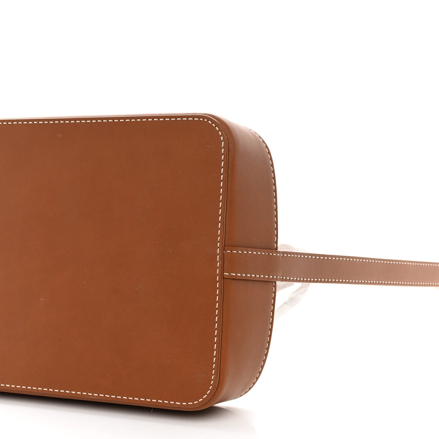 Calfskin Vinyl Cabas Tote Brown