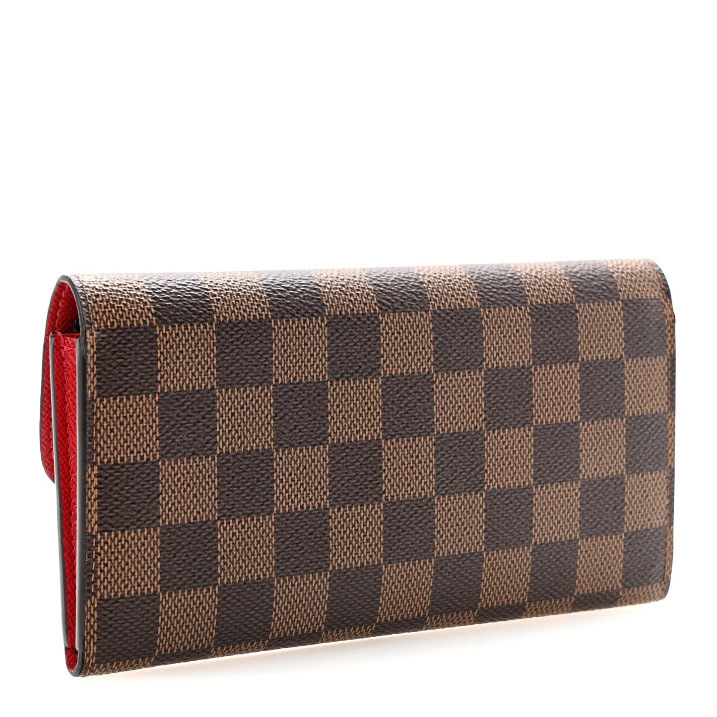 Damier Ebene Emilie Wallet Red