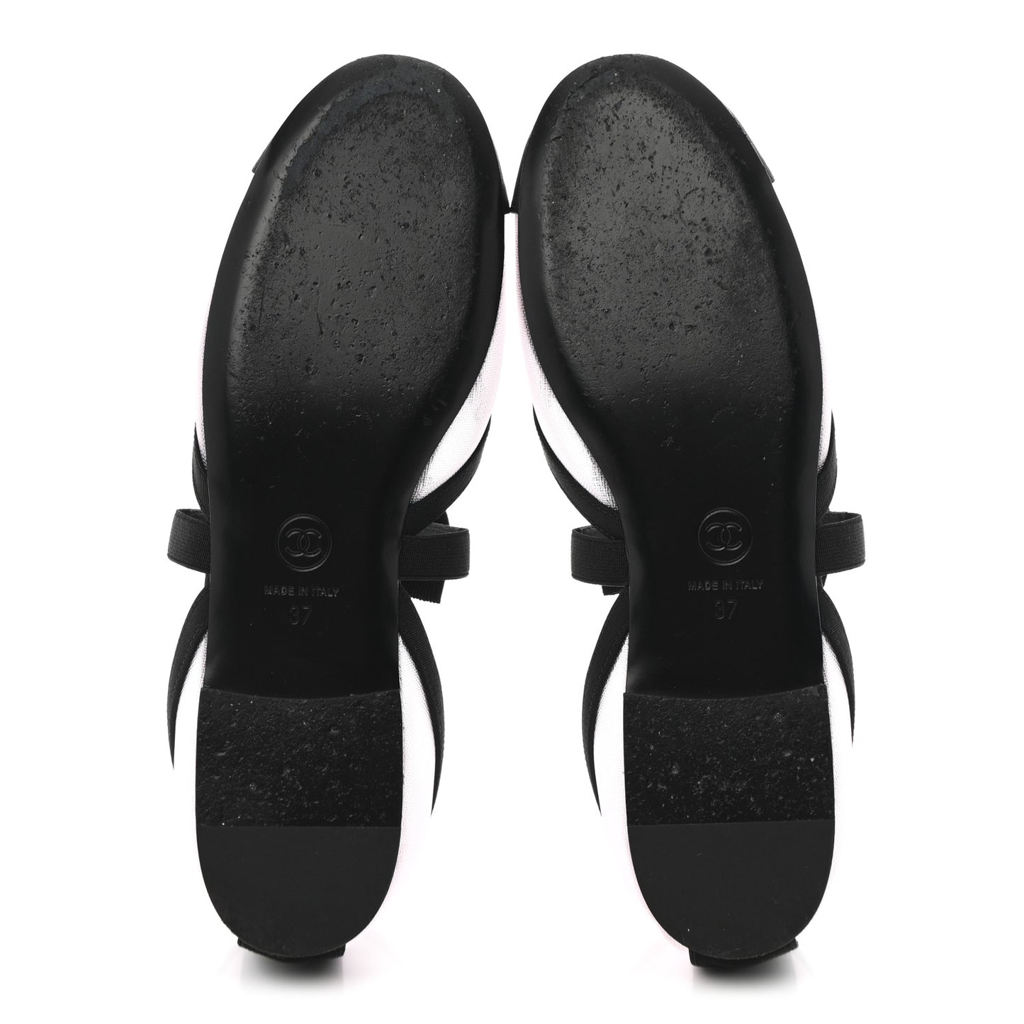 Mesh Grosgrain Mary Janes Flats 37 Light Pink Black
