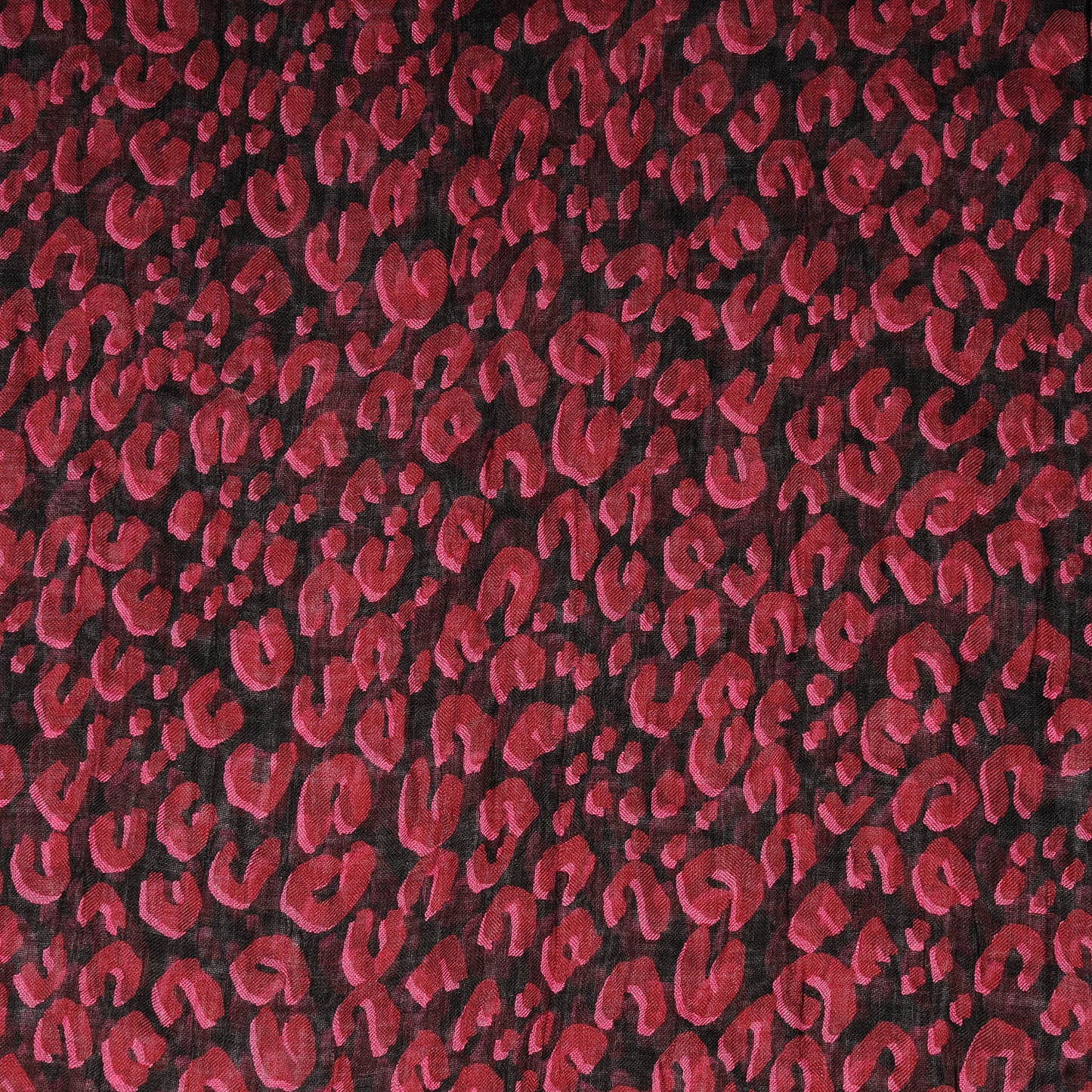 Cashmere Silk Leopard Stole Rose Pop
