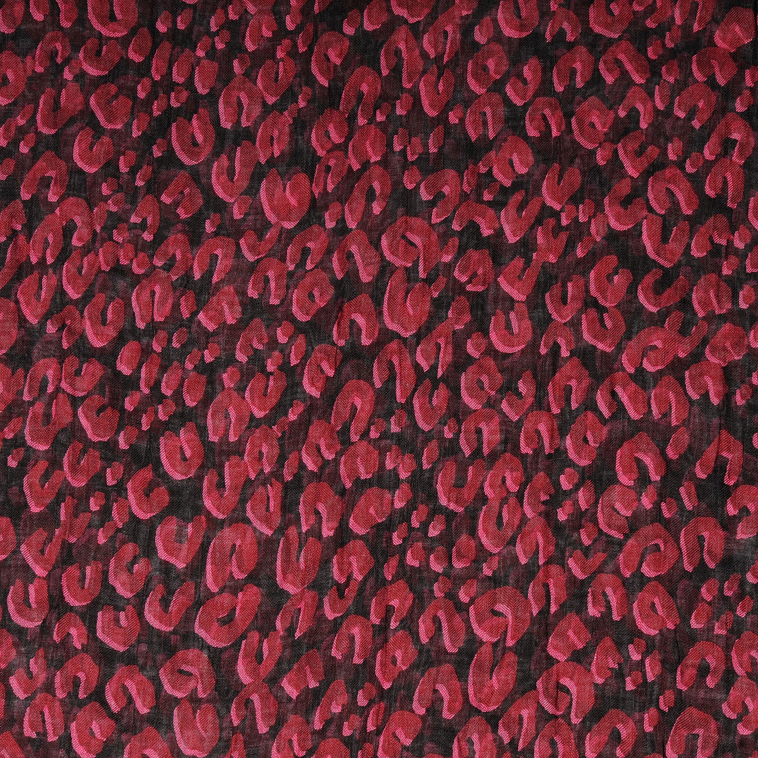 Louis Vuitton Cashmere Silk Leopard Stole Rose Pop 3 of 5
