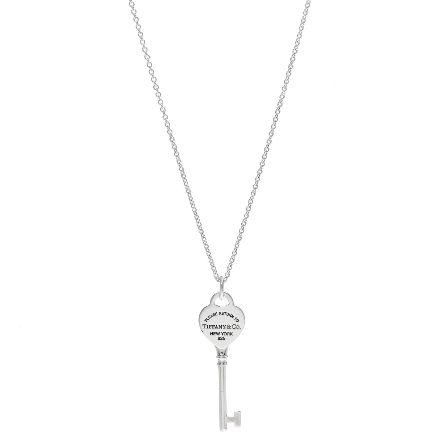 Sterling Silver Return to Tiffany Heart Key Pendant Necklace