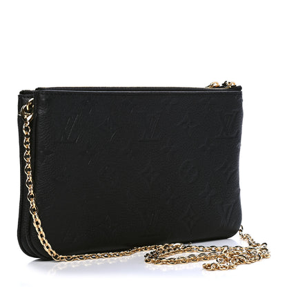 Louis Vuitton Empreinte Double Zip Pochette Black 2 of 5