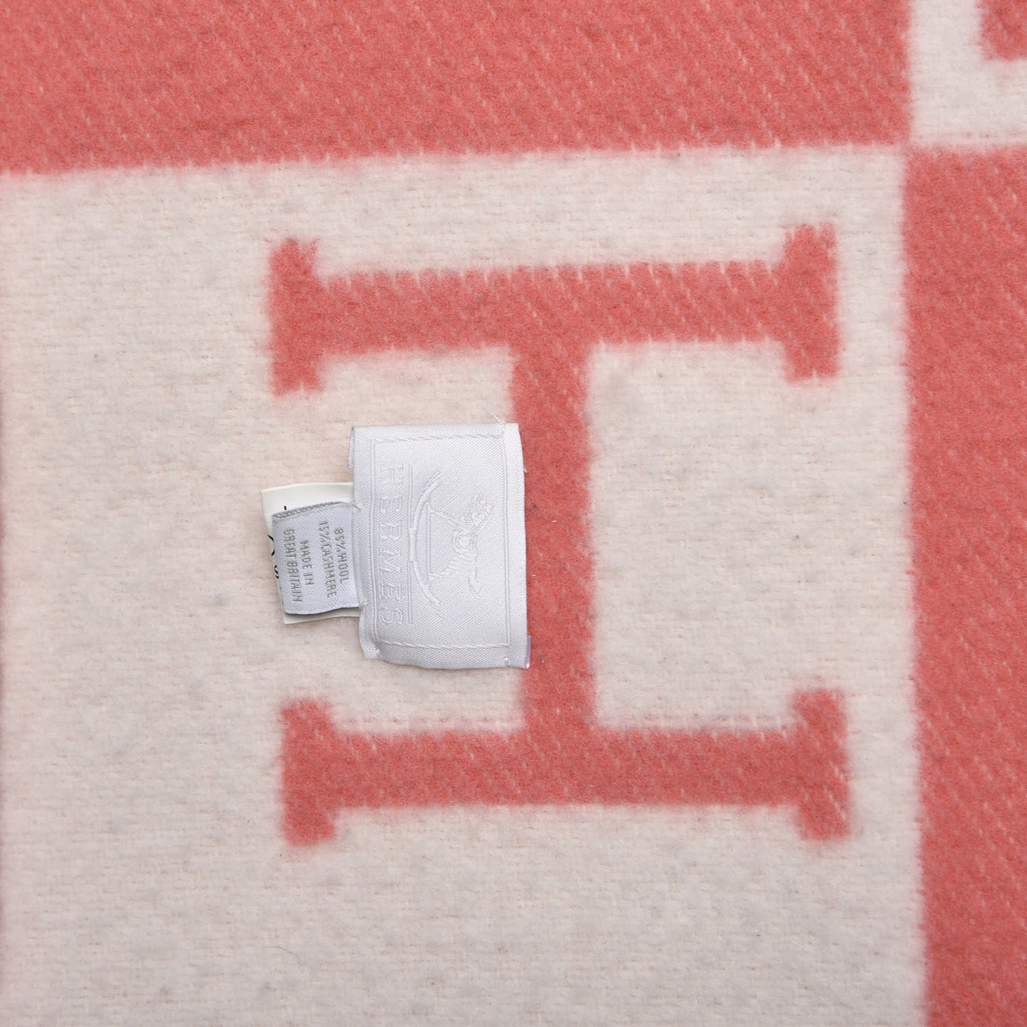 Wool Cashmere Avalon Baby Blanket Rose Airelle White