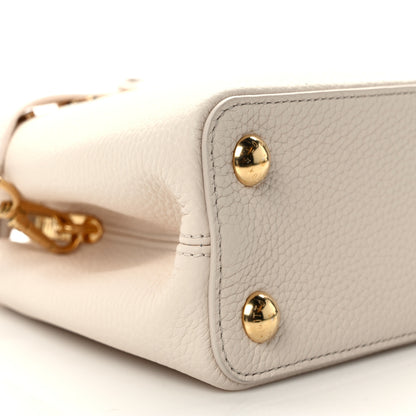 Louis Vuitton Taurillon Mother of Pearl Flowers Capucines BB Creme Nacre 8 of 11