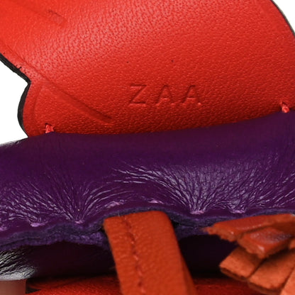 Hermes Milo Lambskin Grigri Rodeo Pegase Horse Bag Charm PM Violet Cornaline Capucine 3 of 5