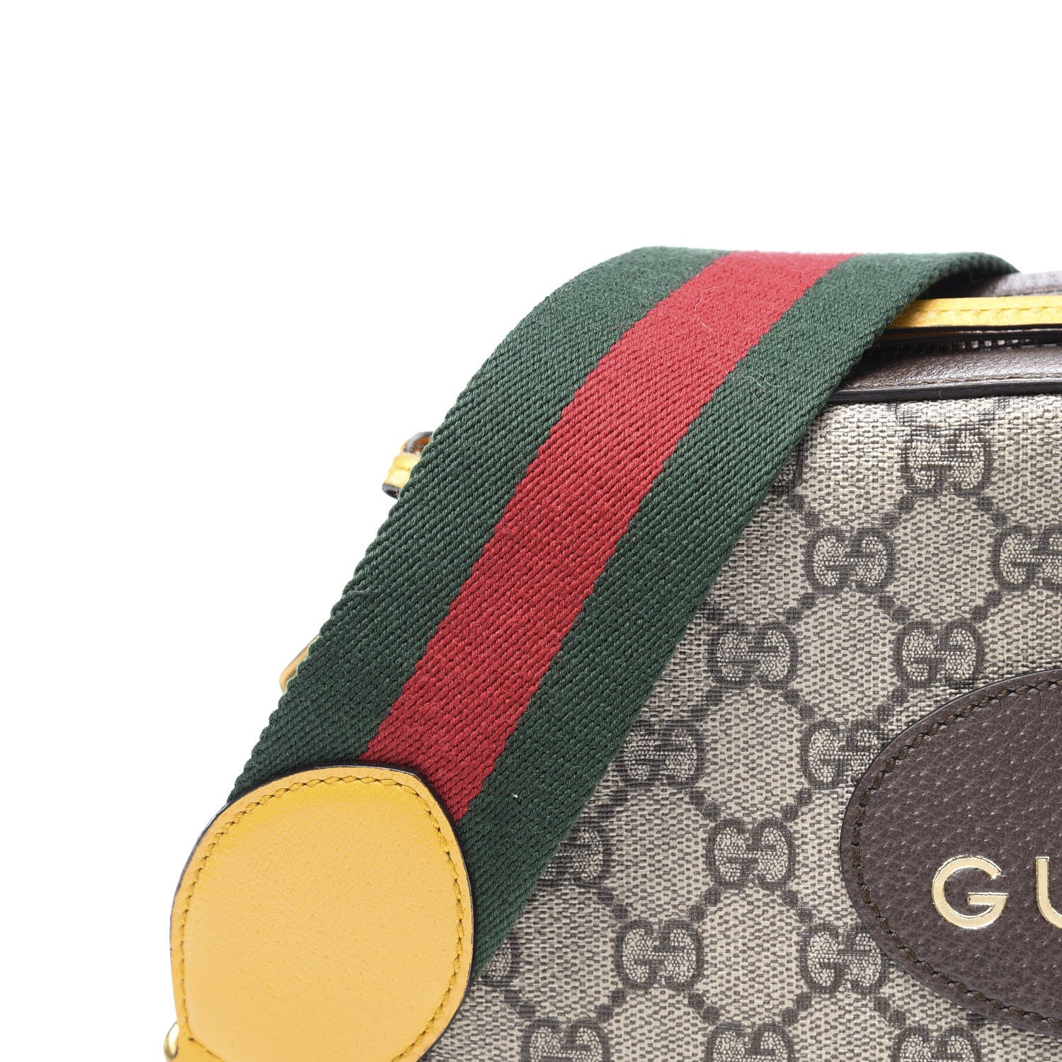 Gucci GG Supreme Monogram Web Neo Vintage Shoulder Bag Beige New Acero Crop 11 of 12