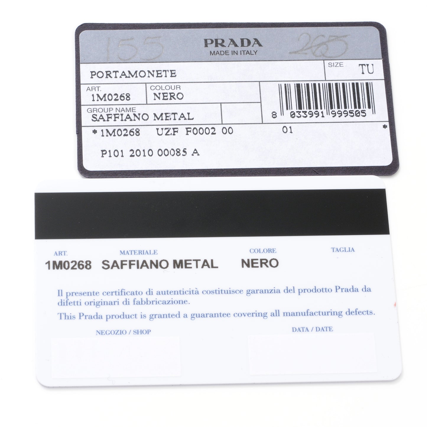 Saffiano Metal Coin Purse Nero Black