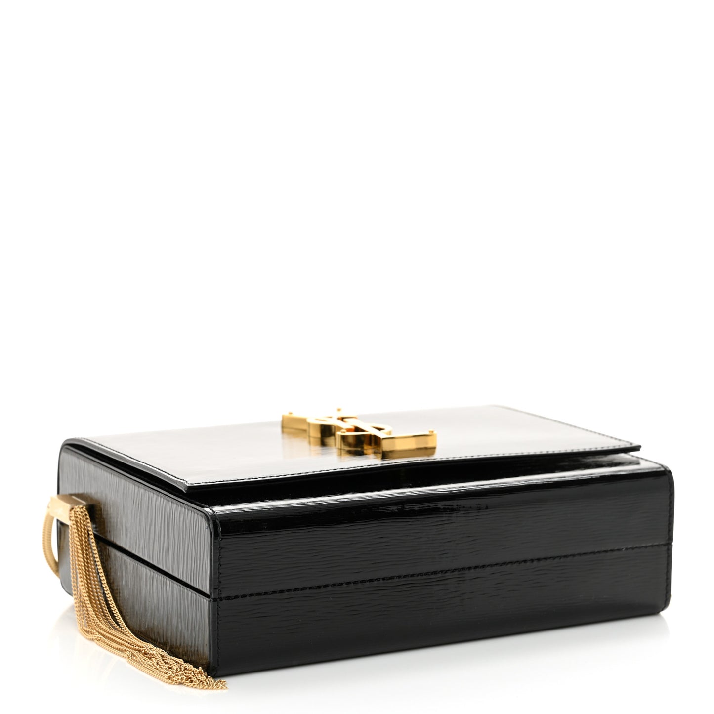 Patent Monogram Small Kate Slide Chain Crossbody Box Bag Black