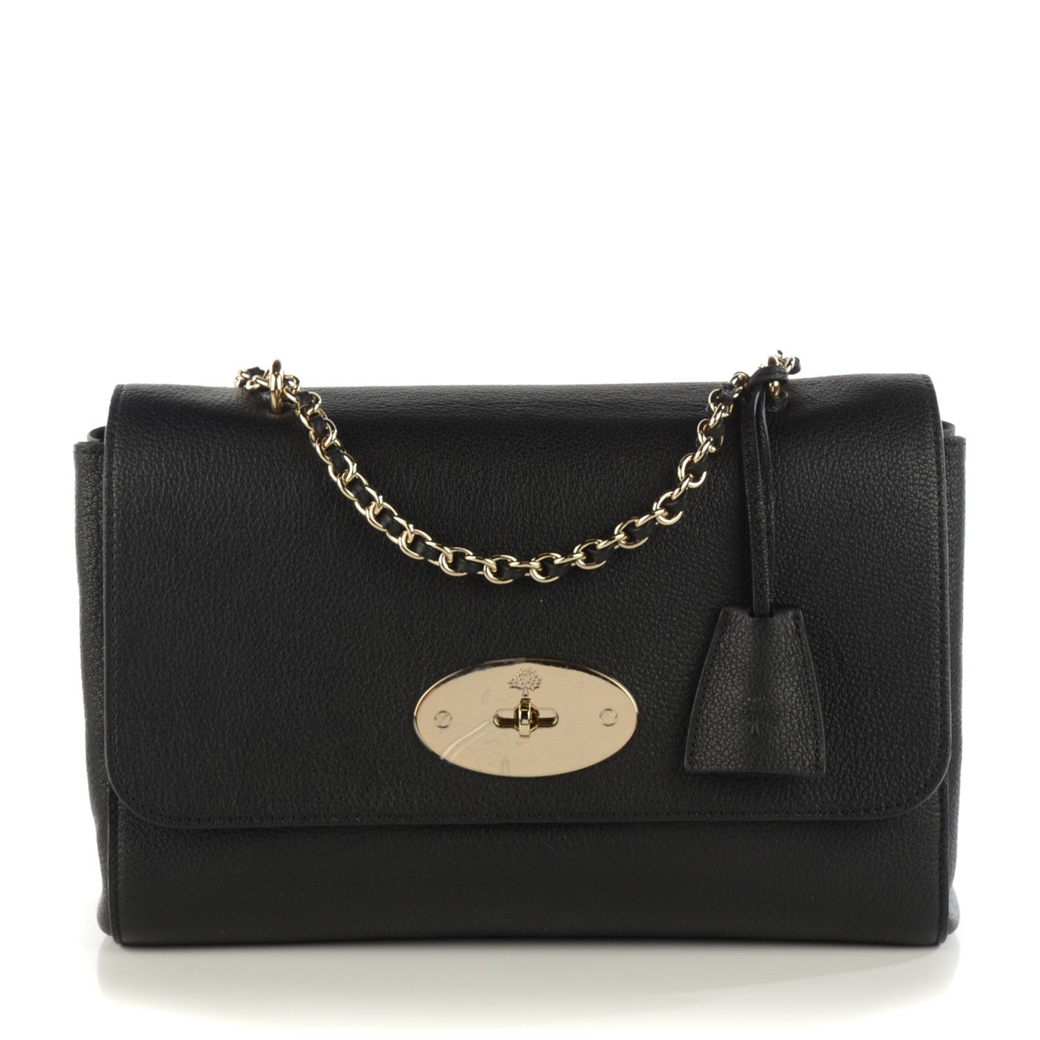 Mulberry Small Classic Grain Calfskin Medium Lily Flap Black 1 of 8