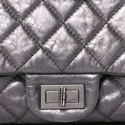Chanel Metallic Aged Calfskin Quilted 2.55 Reissue 227 Flap Dark Silver 9 of 12