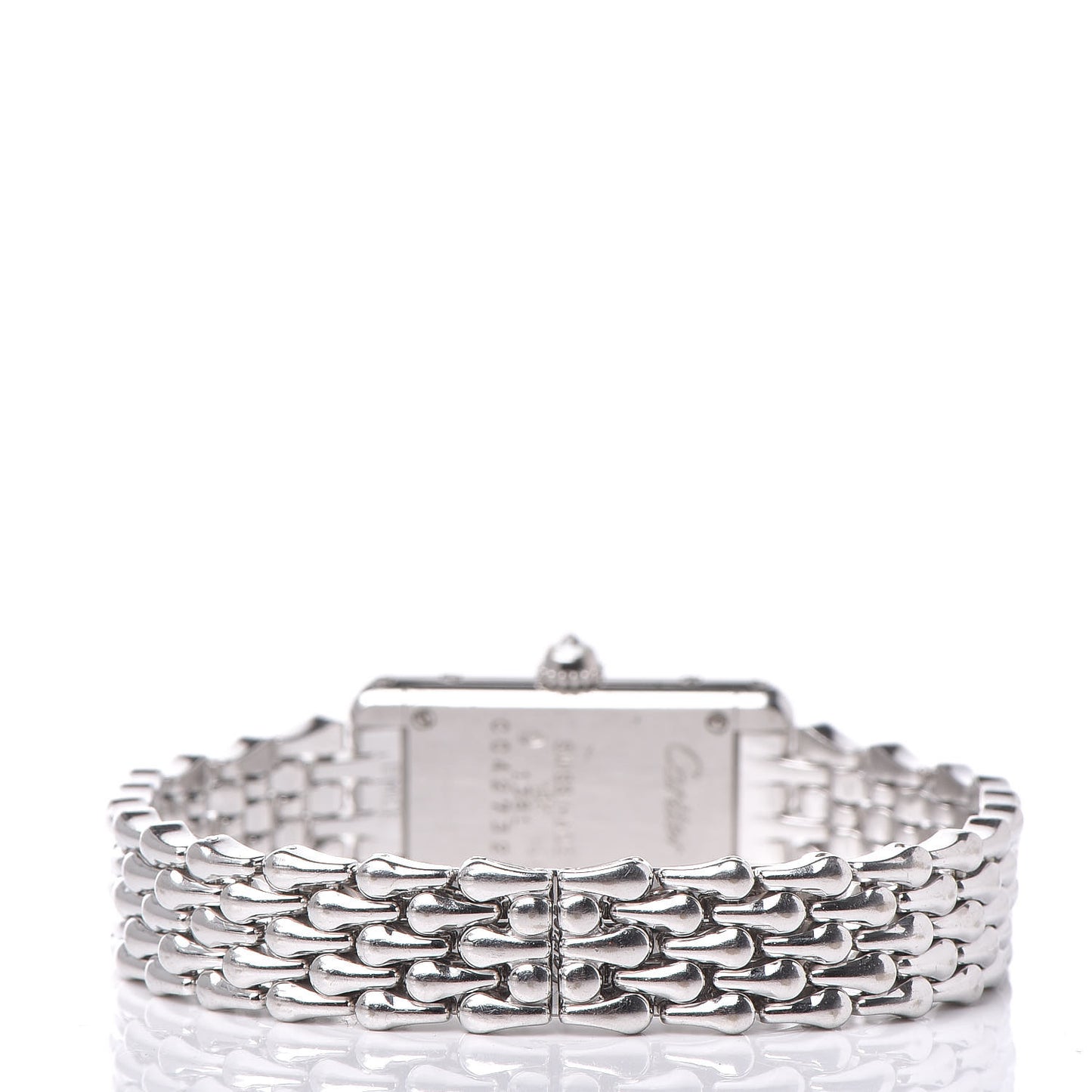 18K White Gold Diamond 14mm Mini Tank Louis Quartz Watch