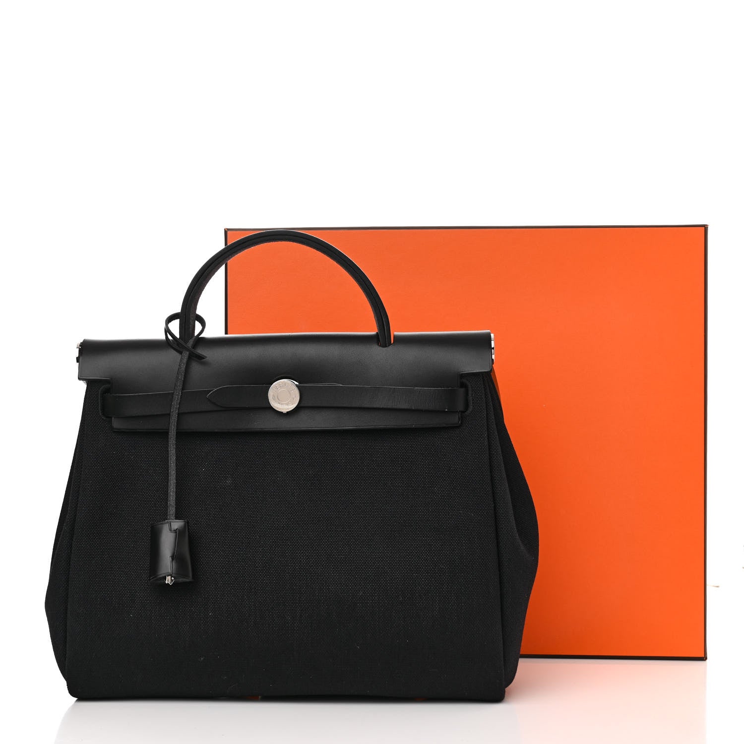 Hermes Military Toile Vache Hunter Herbag Zip Retourne 31 PM Black 13 of 13