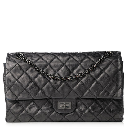 Chanel Metallic Aged Calfskin Quilted 2.55 Reissue 226 Flap Dark Silver 1 of 11